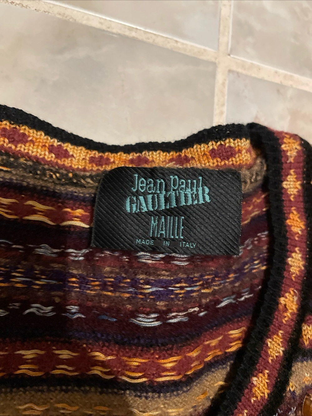 Vintage 90s Jean Paul Gaultier Maille Mesh Knit Wool Dress Sweater SZ 42 - Picture 2 of 12